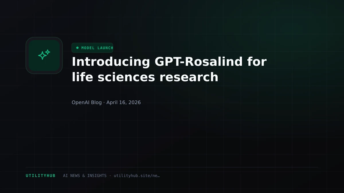Visual for Introducing GPT-Rosalind for life sciences research