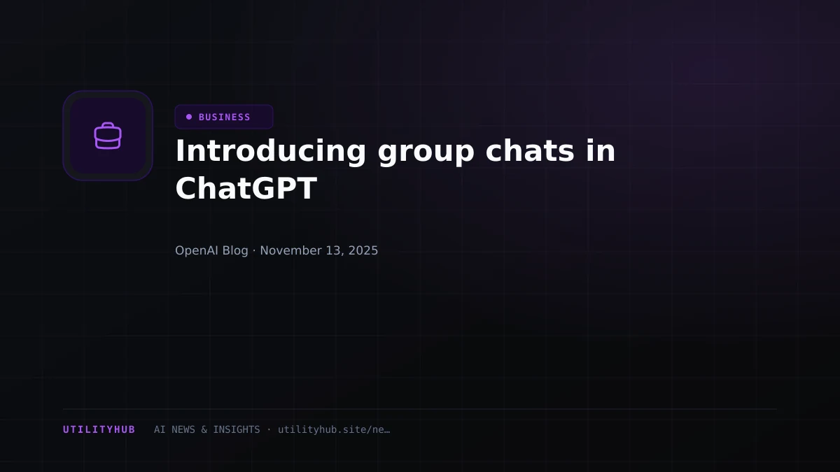 Visual for Introducing group chats in ChatGPT