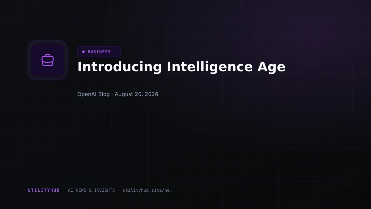 Visual for Introducing Intelligence Age