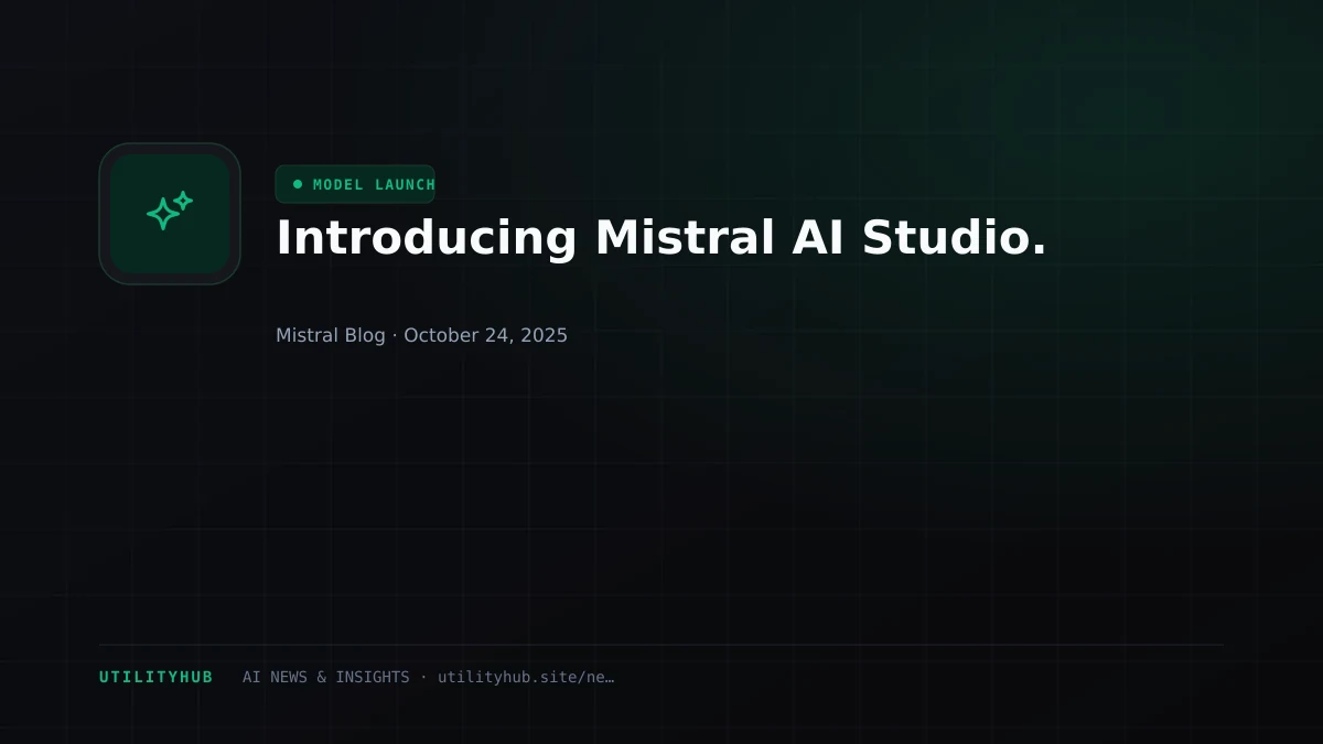 Visual for Introducing Mistral AI Studio.