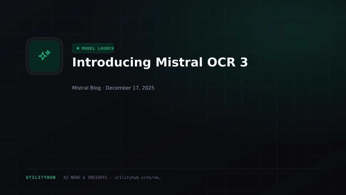 Visual for Introducing Mistral OCR 3