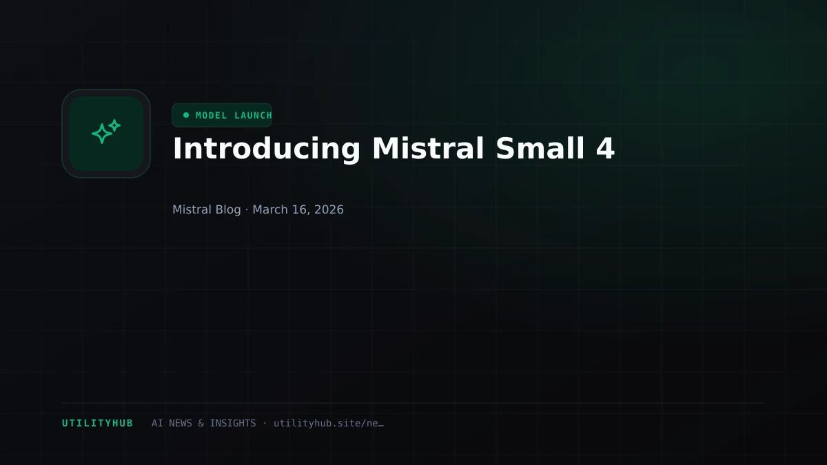 Visual for Introducing Mistral Small 4