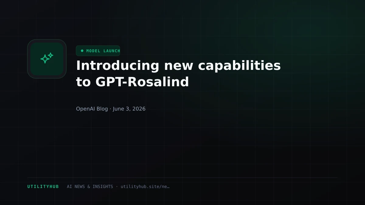Visual for Introducing new capabilities to GPT-Rosalind