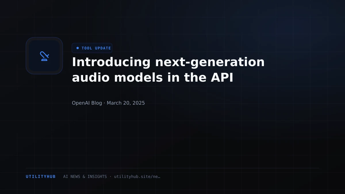 Visual reporting for Introducing next-generation audio models in the API