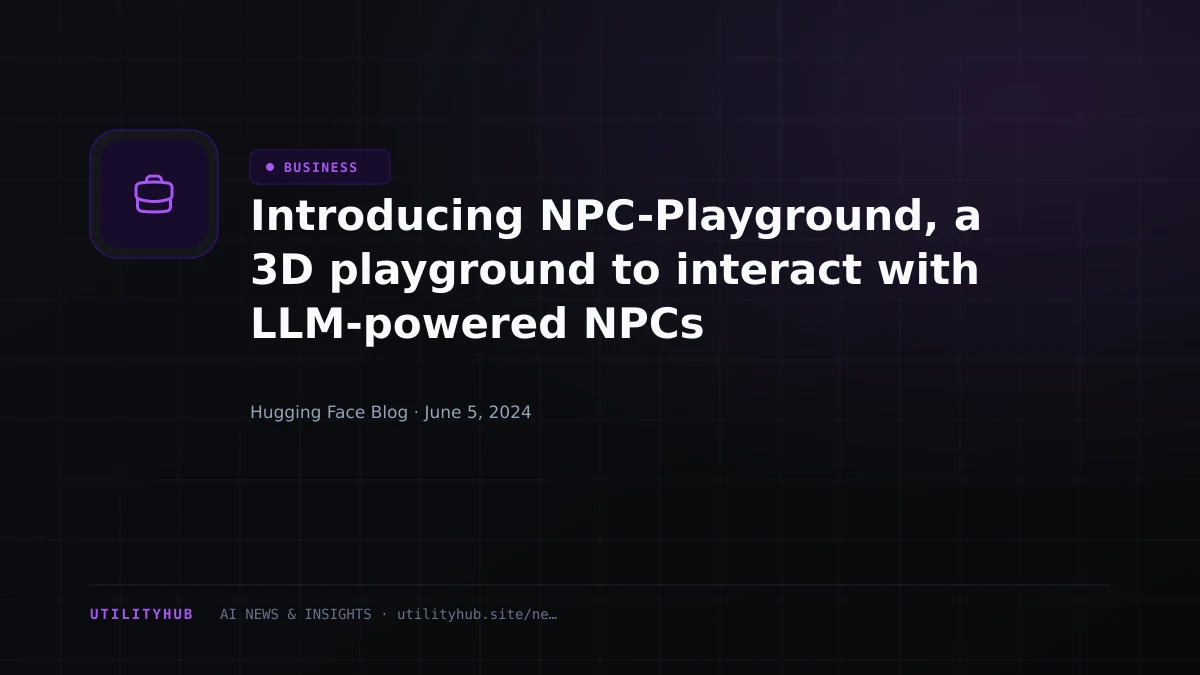 Visual reporting for Introducing NPC-Playground, a 3D playground to interact with LLM-powered NPCs