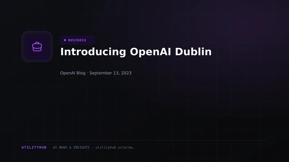 Visual reporting for Introducing OpenAI Dublin