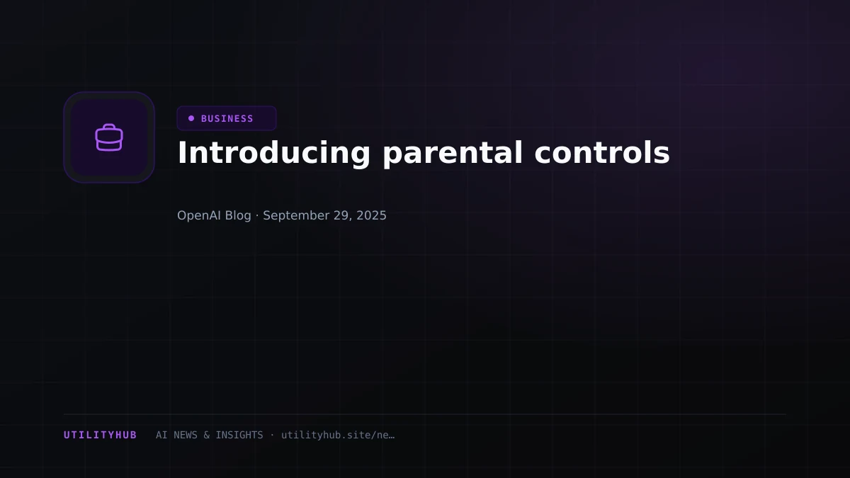 Visual for Introducing parental controls