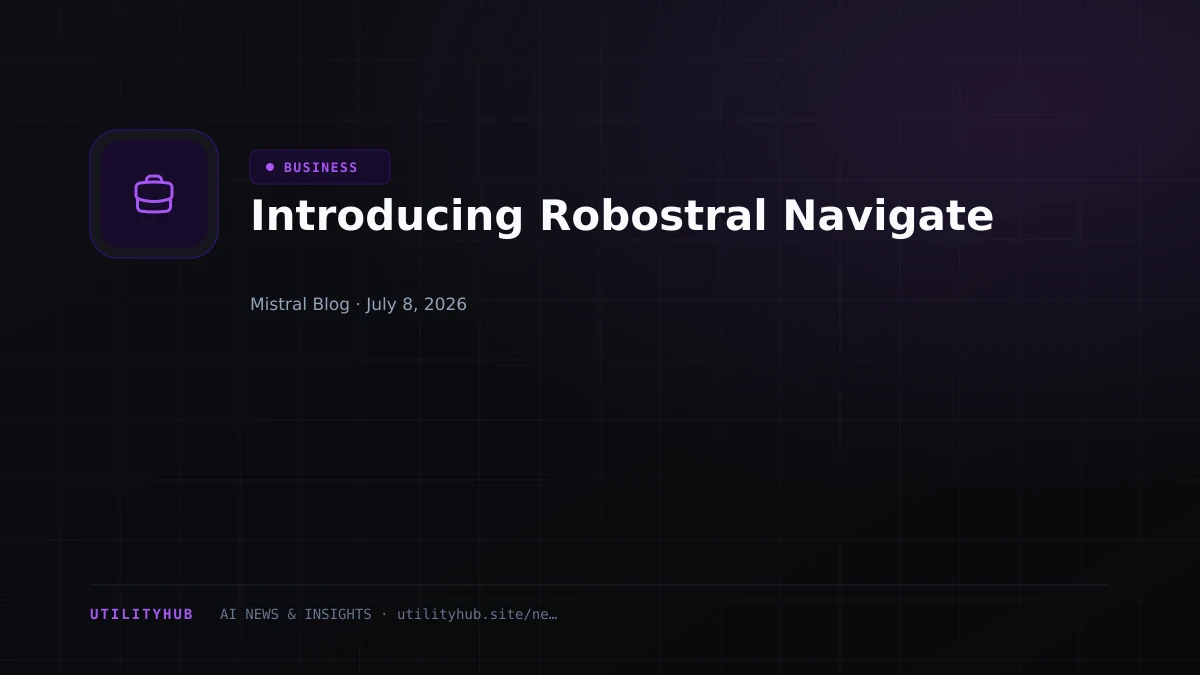 Visual for Introducing Robostral Navigate
