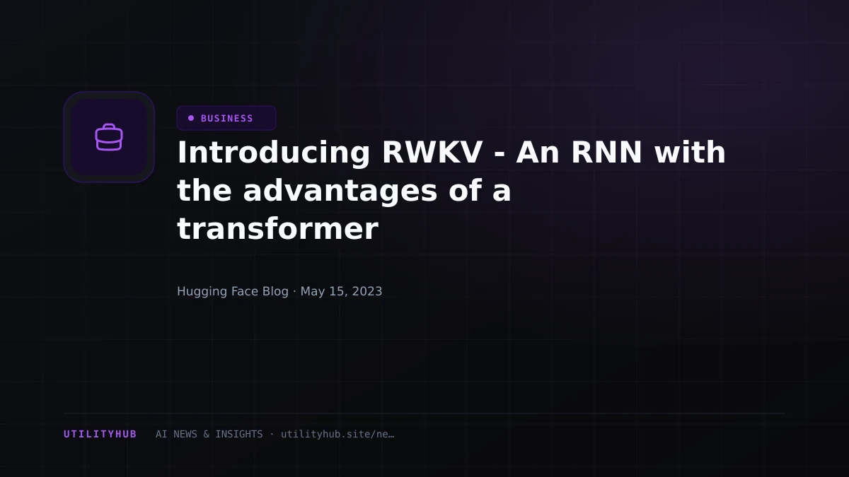 Visual reporting for Introducing RWKV - An RNN with the advantages of a transformer