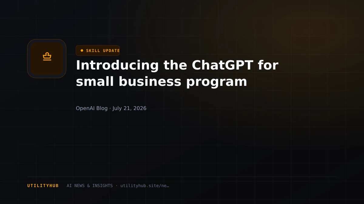 Visual for Introducing the ChatGPT for small business program