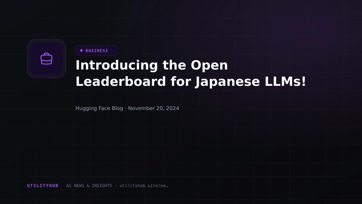 Visual reporting for Introducing the Open Leaderboard for Japanese LLMs!