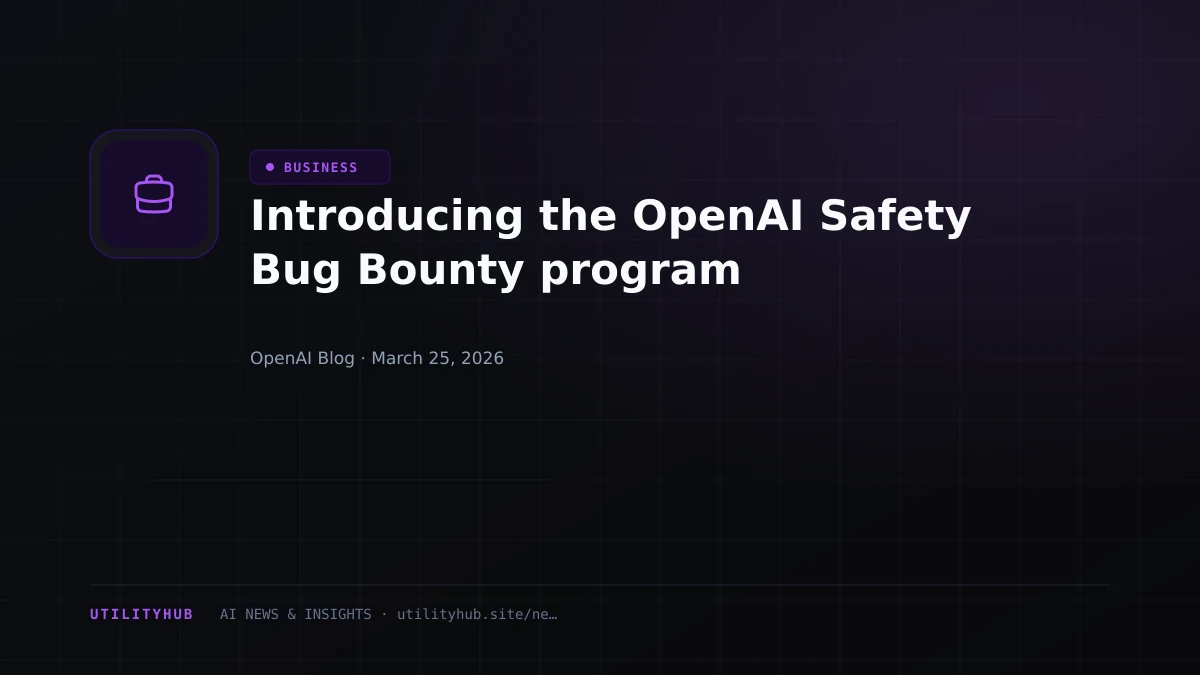 Visual for Introducing the OpenAI Safety Bug Bounty program
