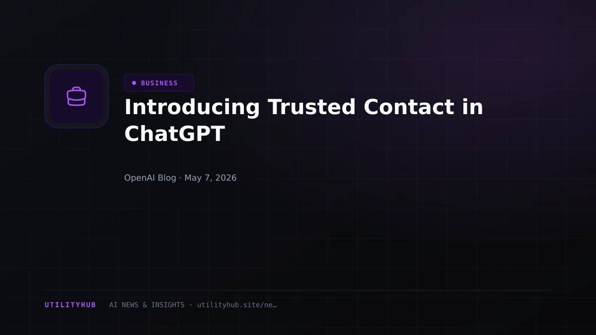 Visual for Introducing Trusted Contact in ChatGPT
