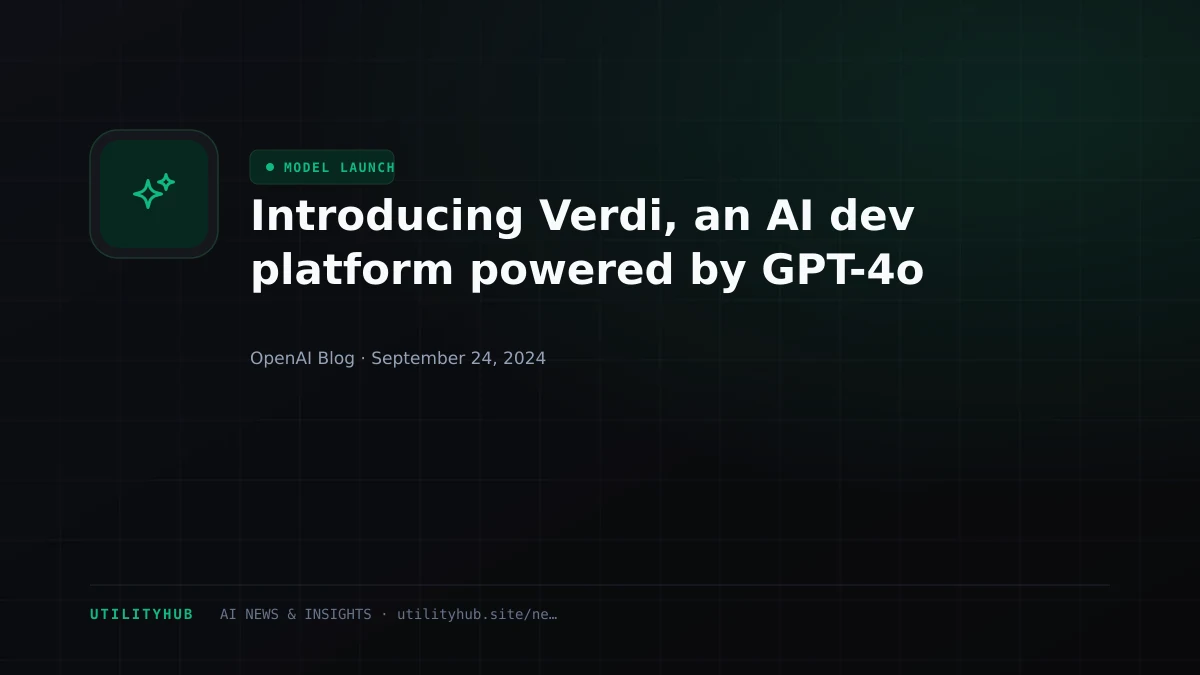 Visual reporting for Introducing Verdi, an AI dev platform powered by GPT-4o