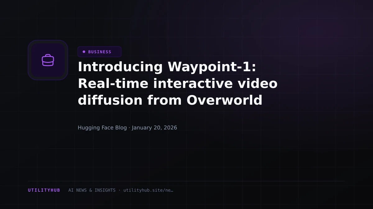 Visual for Introducing Waypoint-1: Real-time interactive video diffusion from Overworld