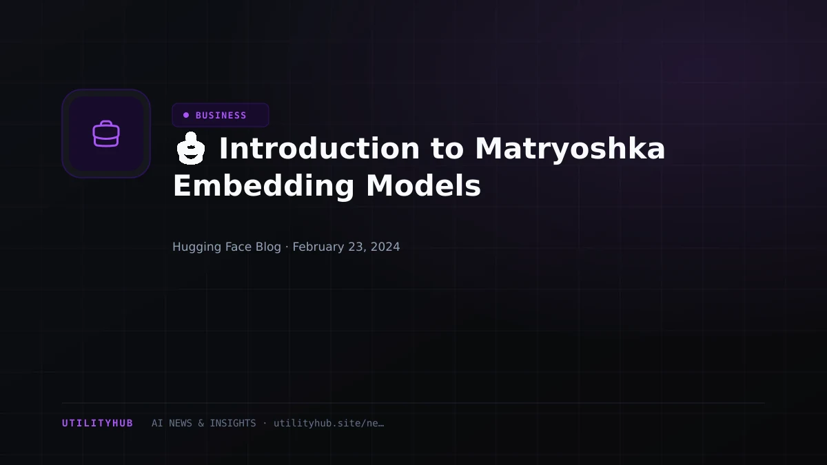Visual reporting for 🪆 Introduction to Matryoshka Embedding Models