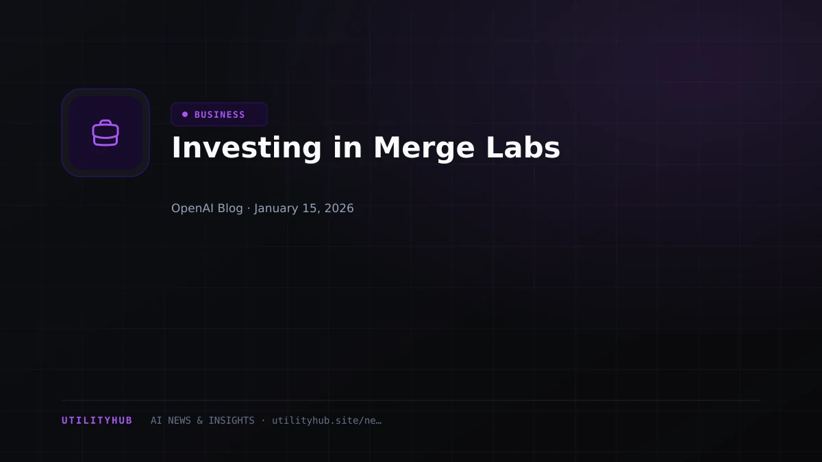 Visual for Investing in Merge Labs