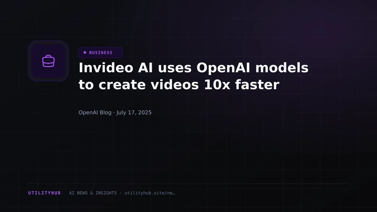 Visual reporting for Invideo AI uses OpenAI models to create videos 10x faster