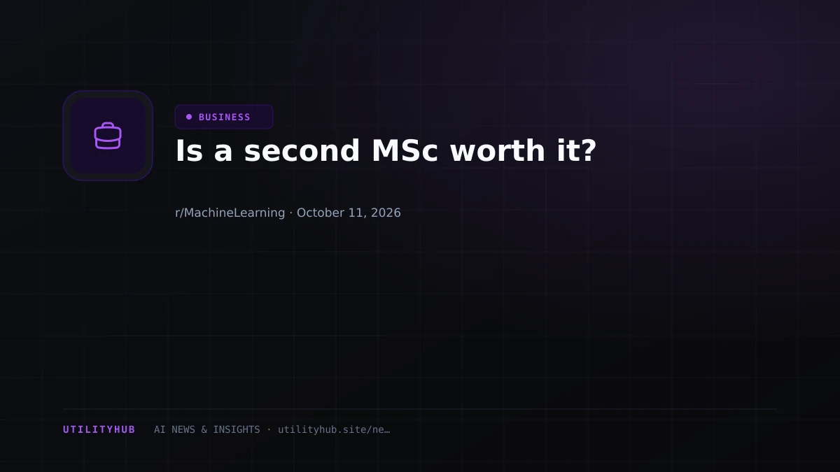 Visual reporting for Is a second MSc worth it?