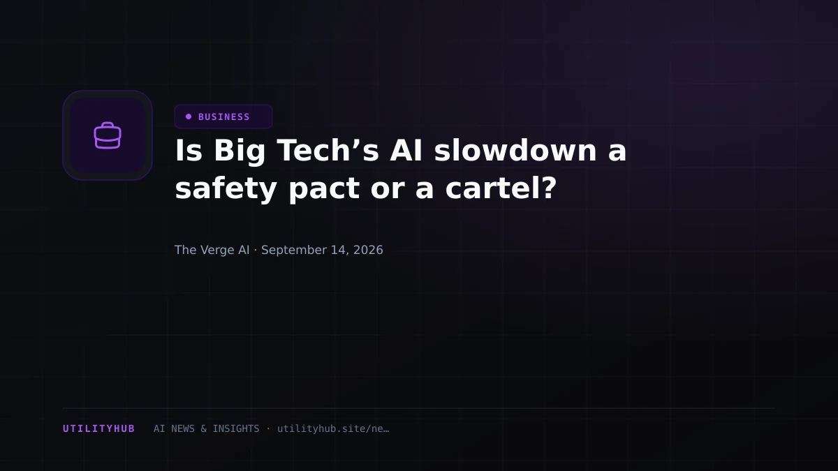 Visual for Is Big Tech’s AI slowdown a safety pact or a cartel?