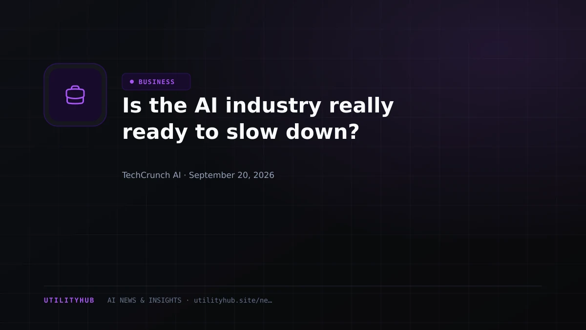 Is the AI industry really ready to slow down?
