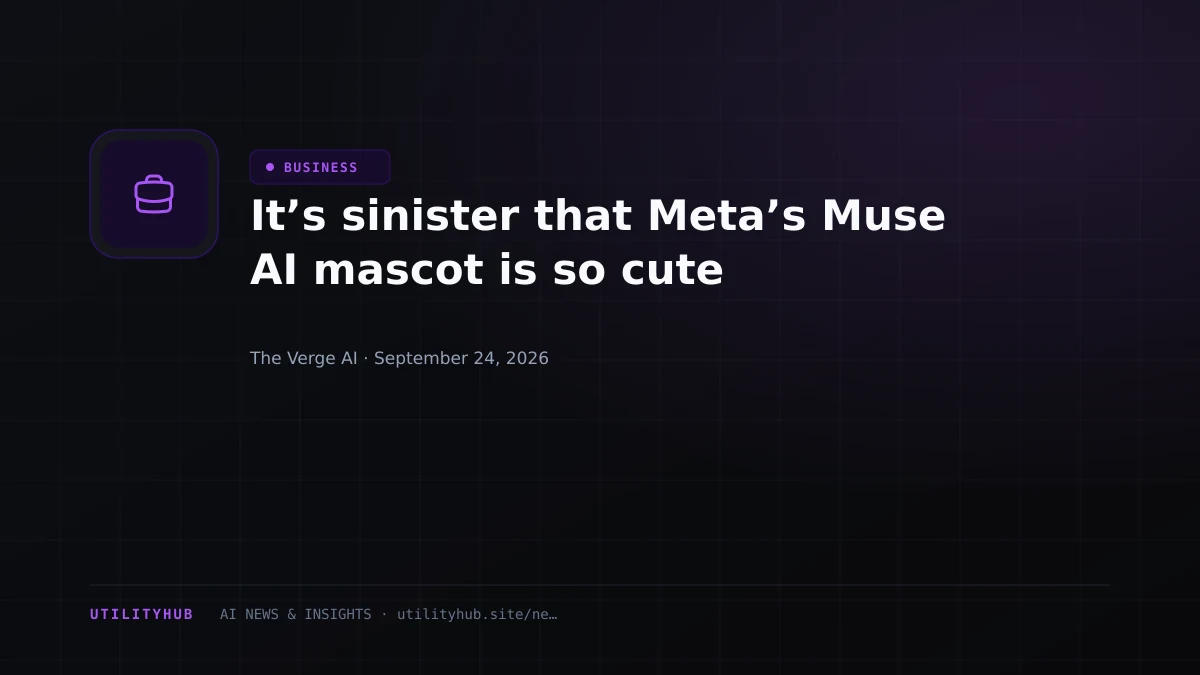 Visual for It’s sinister that Meta’s Muse AI mascot is so cute