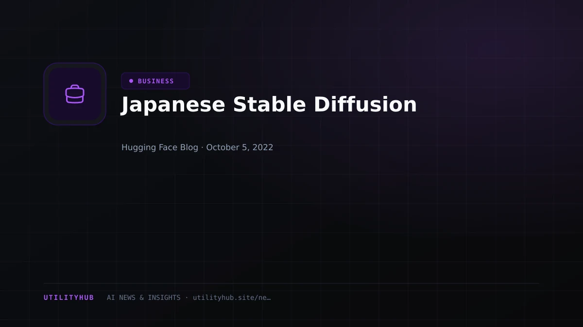 Visual reporting for Japanese Stable Diffusion