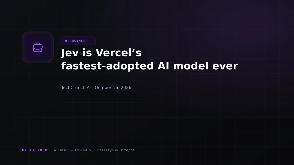 Jev is Vercel’s fastest-adopted AI model ever
