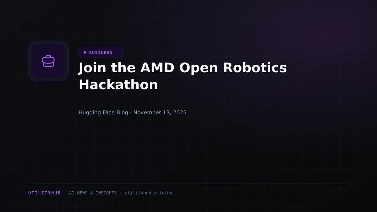 Visual for Join the AMD Open Robotics Hackathon