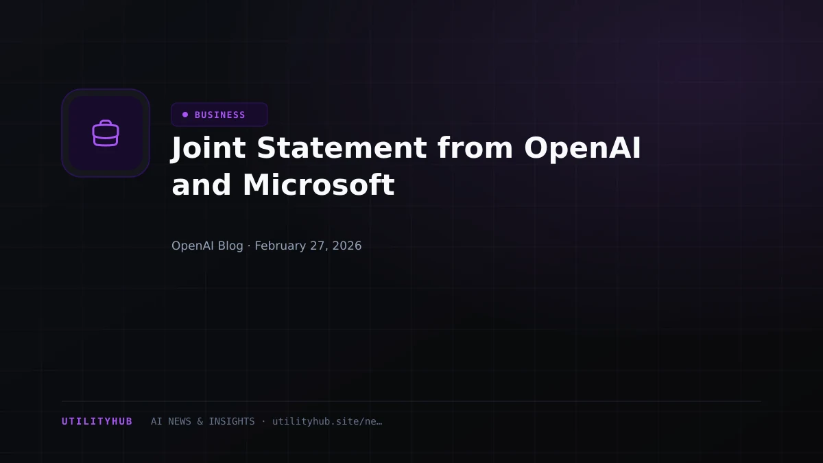 Visual for Joint Statement from OpenAI and Microsoft