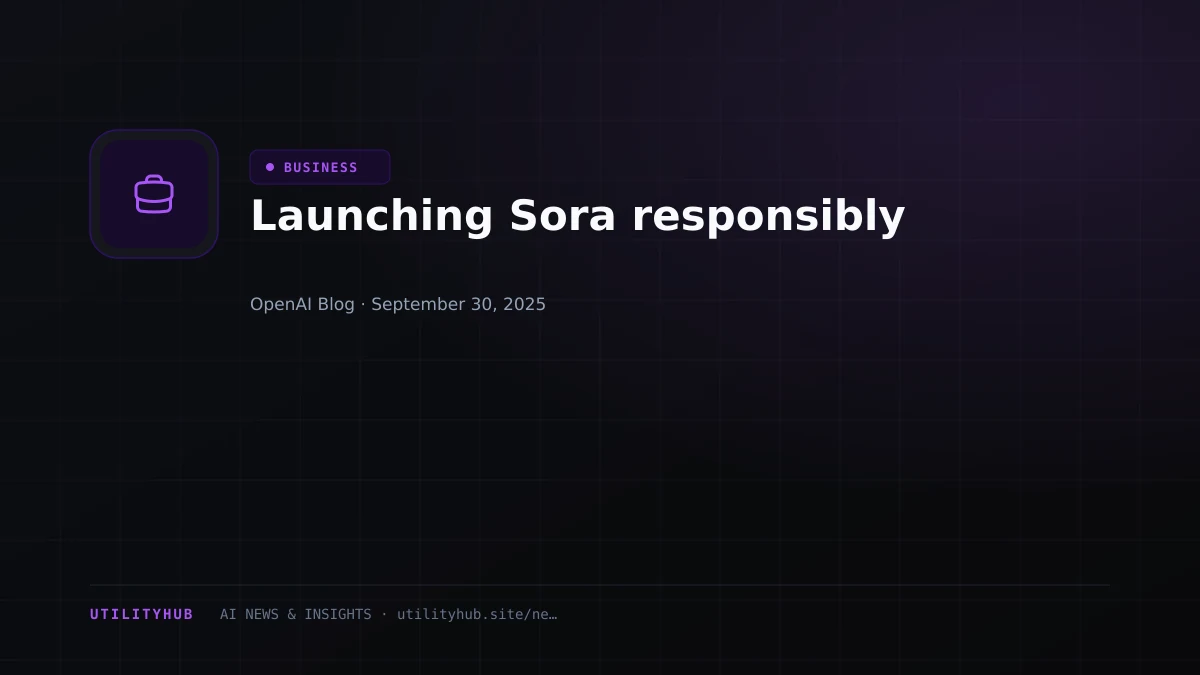 Visual for Launching Sora responsibly