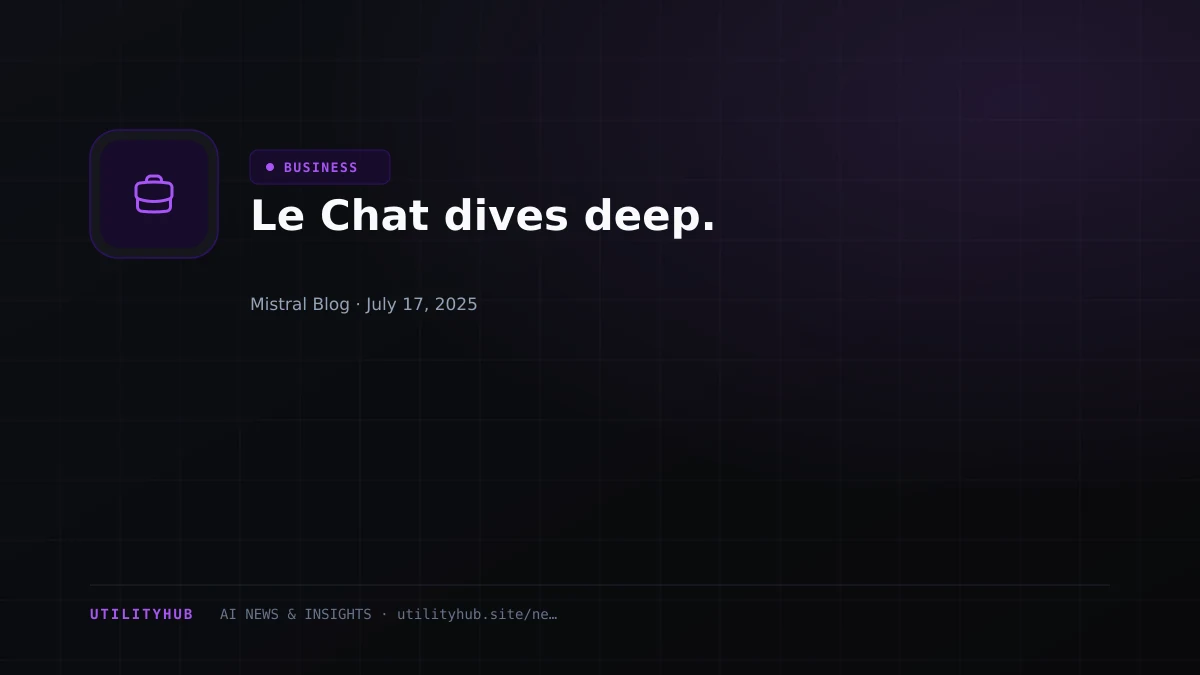 Visual reporting for Le Chat dives deep.