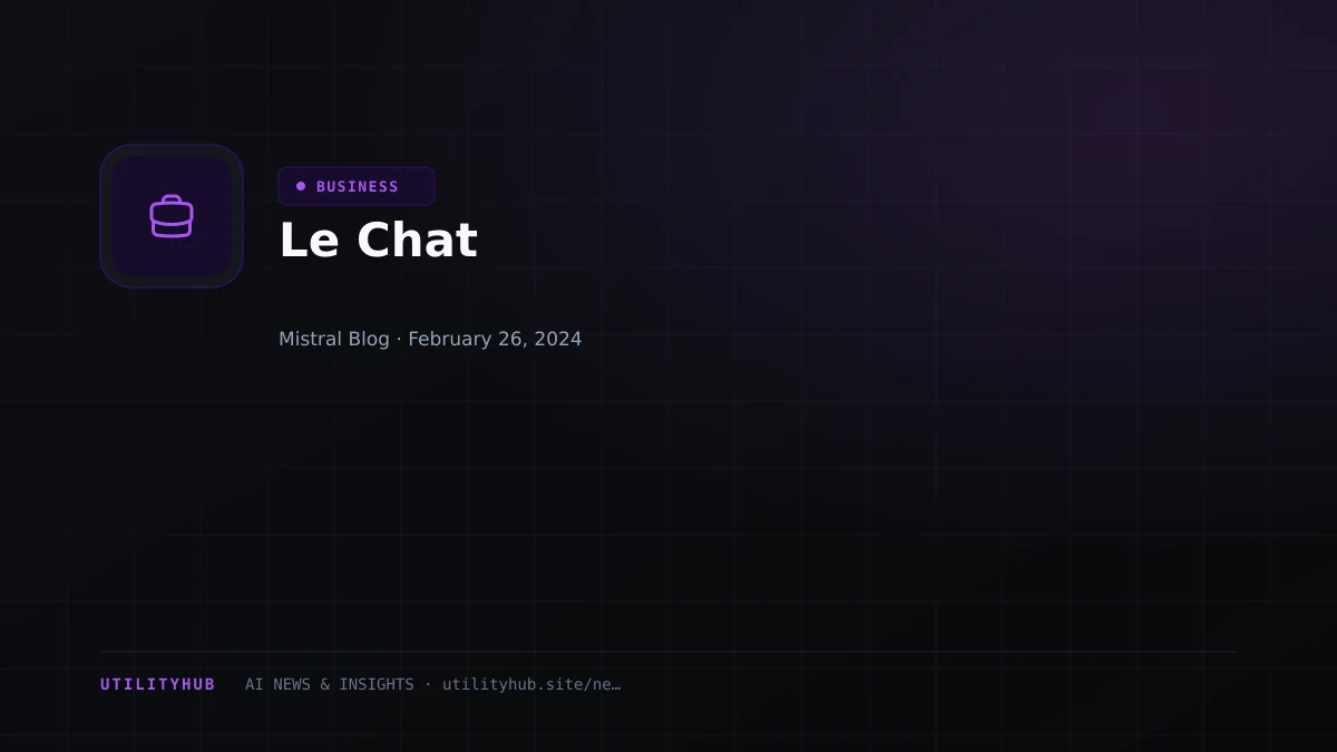 Visual reporting for Le Chat