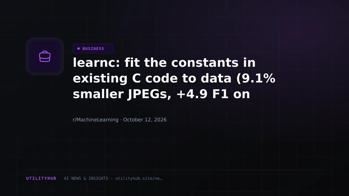 learnc: fit the constants in existing C code to data (9.1% smaller JPEGs, +4.9 F1 on WebRTC VAD)