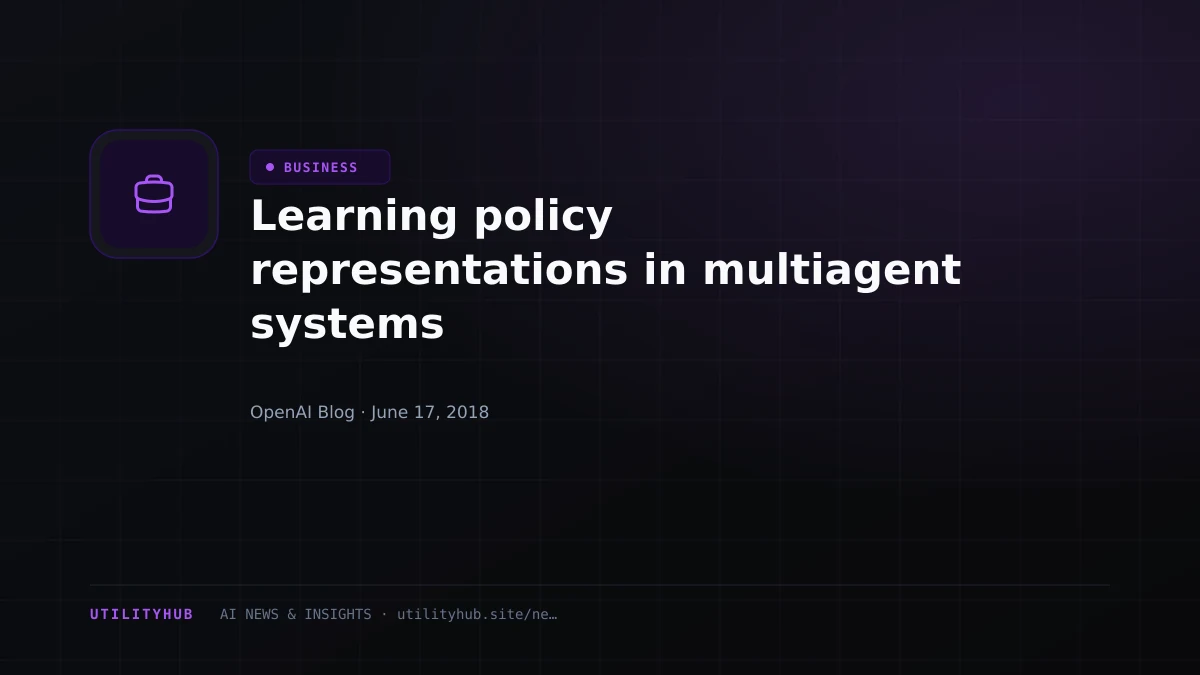 Visual reporting for Learning policy representations in multiagent systems