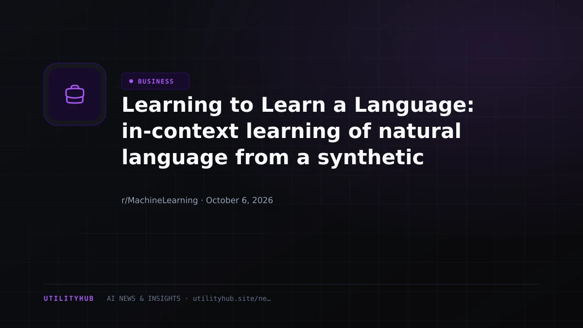 Visual reporting for Learning to Learn a Language: in-context learning of natural language from a synthetic non-linguistic prior