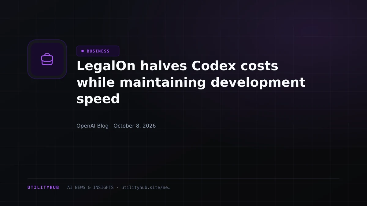 Visual reporting for LegalOn halves Codex costs while maintaining development speed