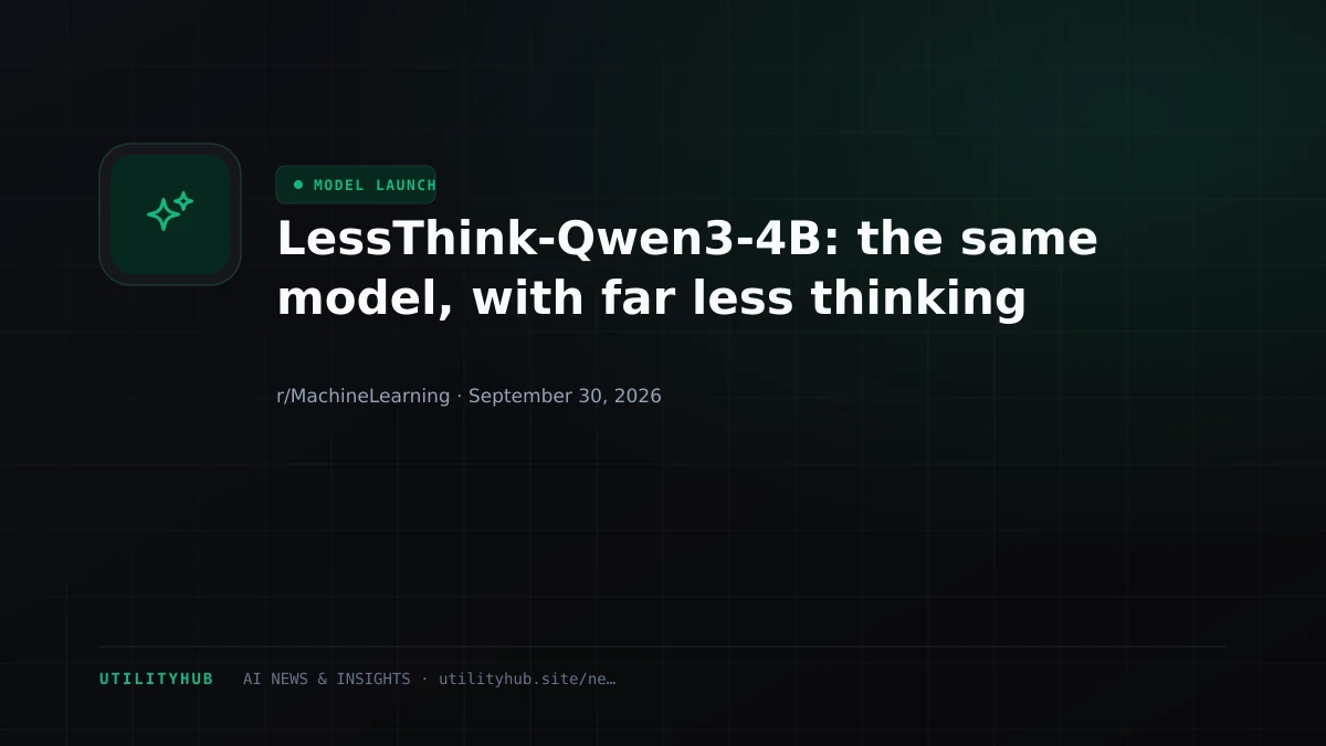 Visual reporting for LessThink-Qwen3-4B: the same model, with far less thinking