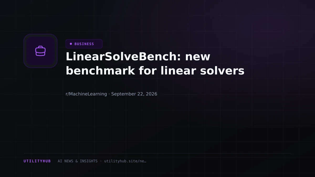 LinearSolveBench: new benchmark for linear solvers