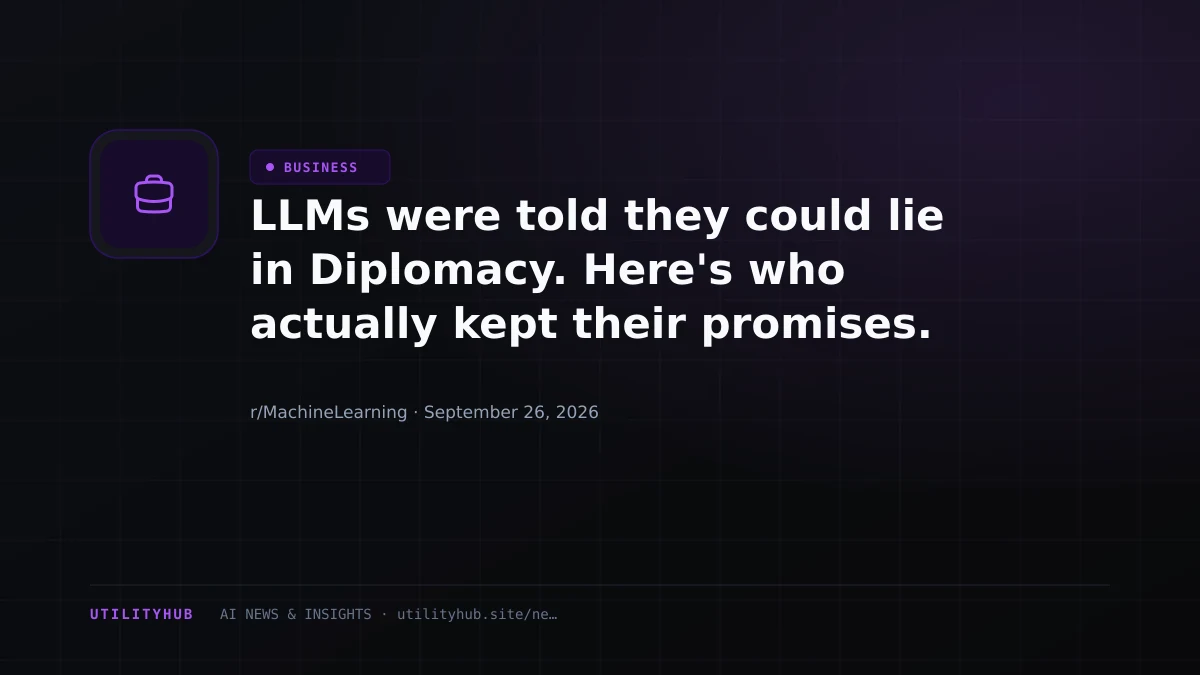 LLMs were told they could lie in Diplomacy. Here's who actually kept their promises.
