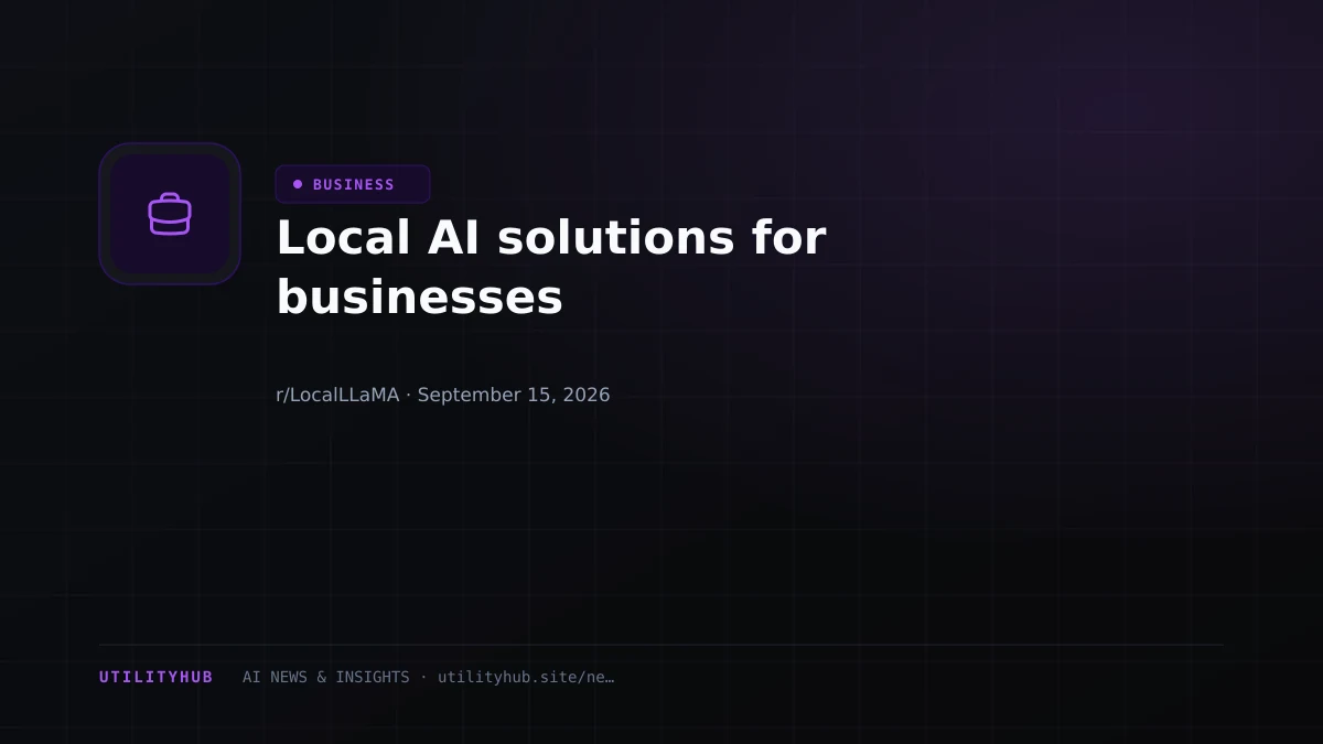 Visual for Local AI solutions for businesses
