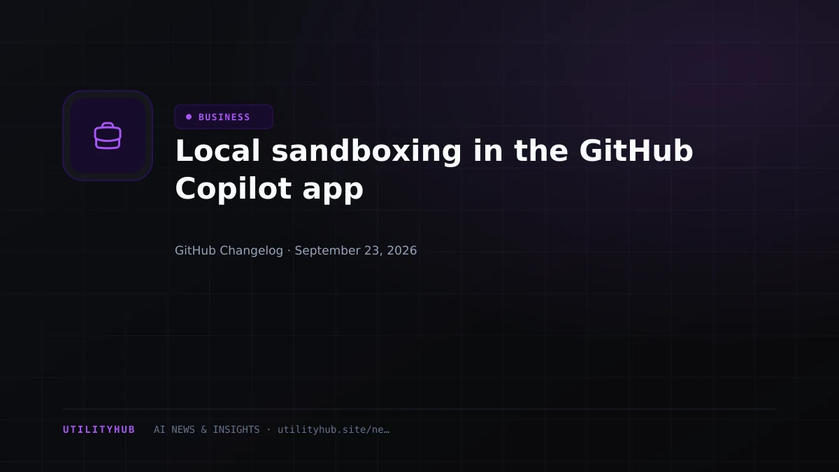 Visual for Local sandboxing in the GitHub Copilot app