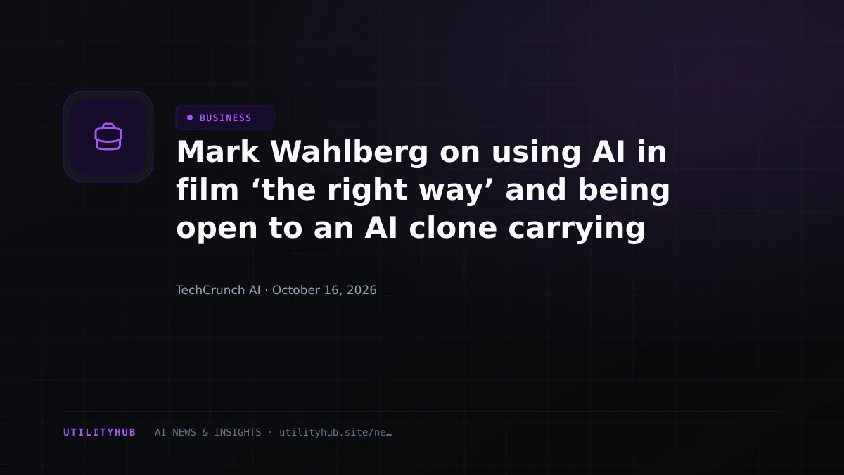 Visual reporting for Mark Wahlberg on using AI in film ‘the right way’ and being open to an AI clone carrying on his legacy