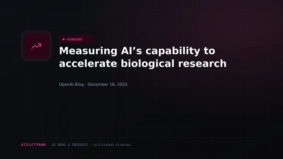 Visual for Measuring AI’s capability to accelerate biological research