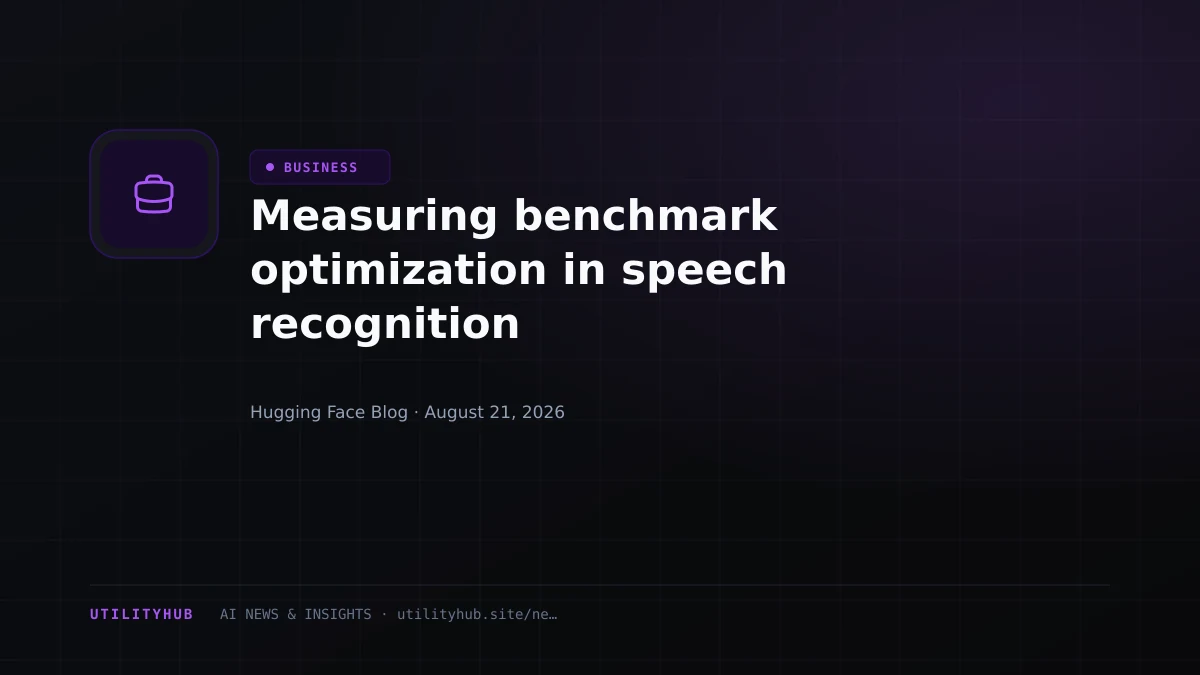 Visual for Measuring benchmark optimization in speech recognition