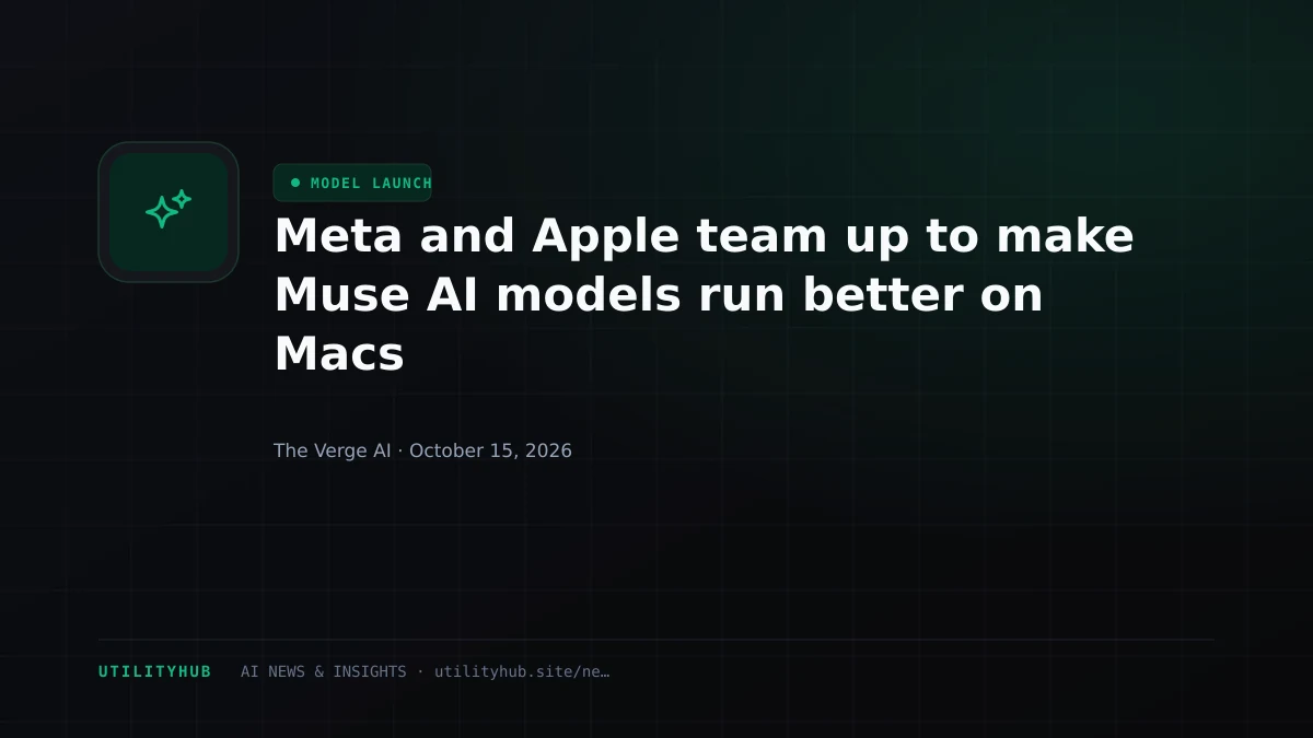 Visual reporting for Meta and Apple team up to make Muse AI models run better on Macs