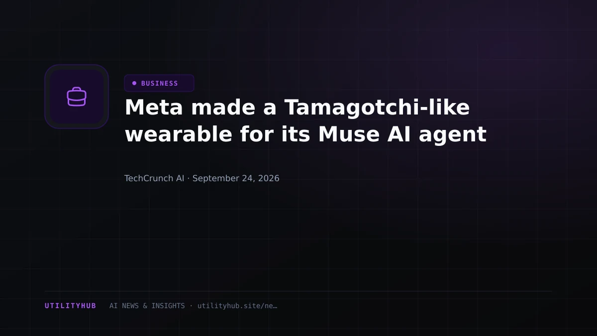 Meta made a Tamagotchi-like wearable for its Muse AI agent