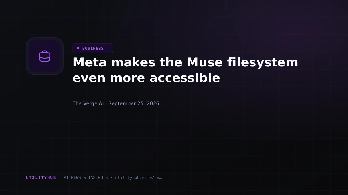 Visual for Meta makes the Muse filesystem even more accessible