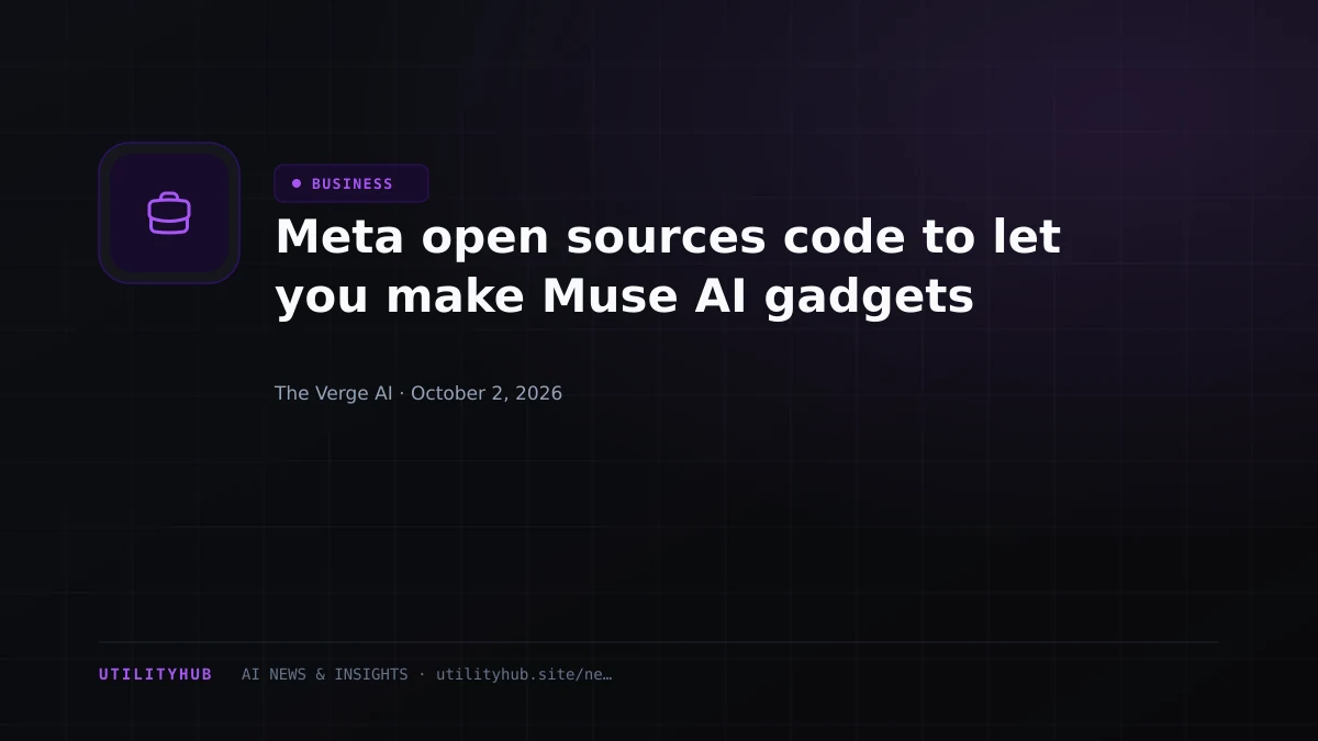 Meta open sources code to let you make Muse AI gadgets