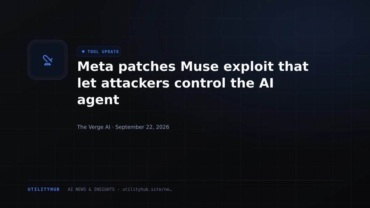 Visual for Meta patches Muse exploit that let attackers control the AI agent